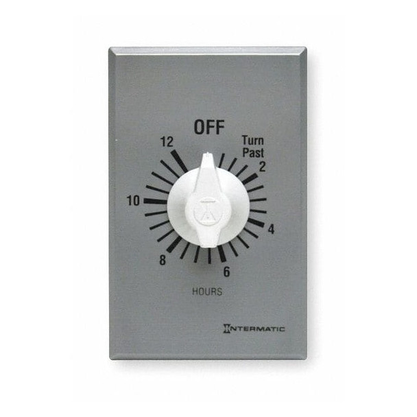 Intermatic Spring-Wound Timer, Silver, 120/277V AC FF12H8