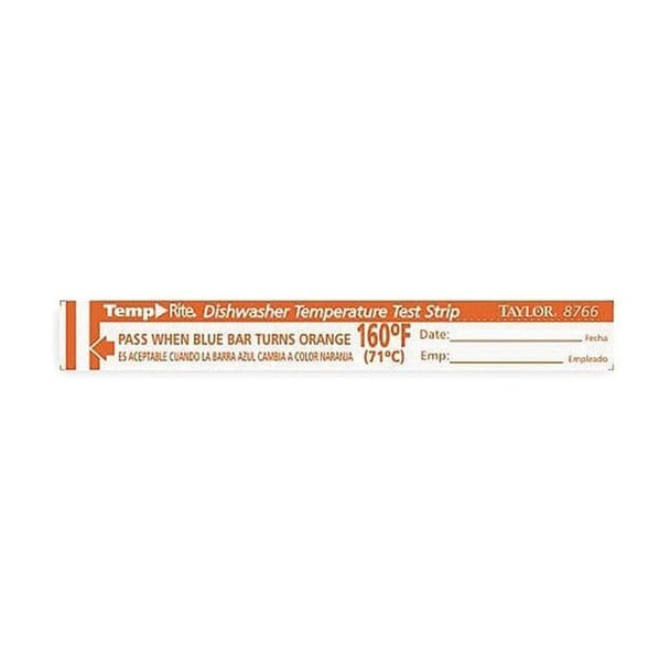 Taylor Dishwasher Test Strip, PK25, Standards: FDA 8766
