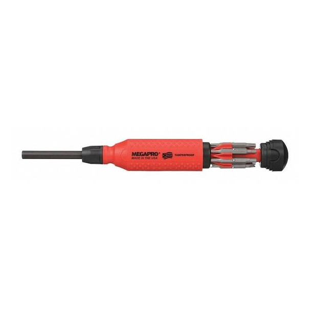Tamperproof 15-in-1 Multi-Bit Screwdriver, 8-1/2", Number of Bits 7