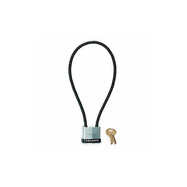 Padlock, Keyed Alike, Flexible Shackle, Steel Body, Steel Shackle