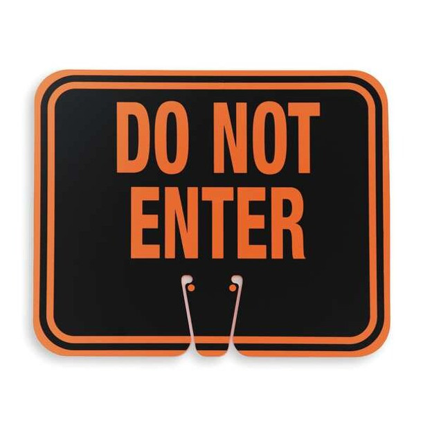 Traffic Cone Sign, 10 3/8 in H, 12 3/4 in W, 03-550-DNEG