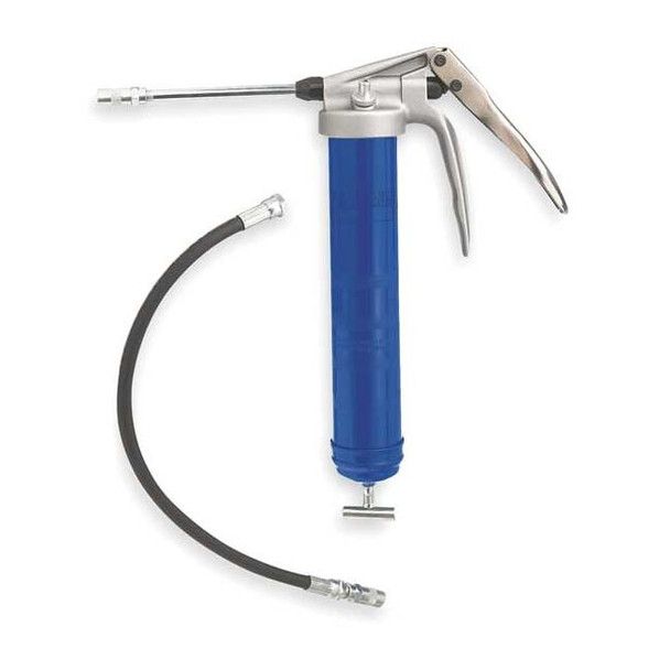 Grease Gun, Pistol Grip Handle, Cartridge Load, 7500 psi, Blue