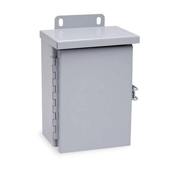 Padlockable Hasp Electrical Enclosures, 8 in H, 6 in D, 8 in W, 3R, Steel