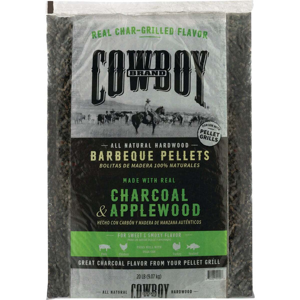 Cowboy 20 Lb. Charcoal & Apple Barbeque Pellets 54120