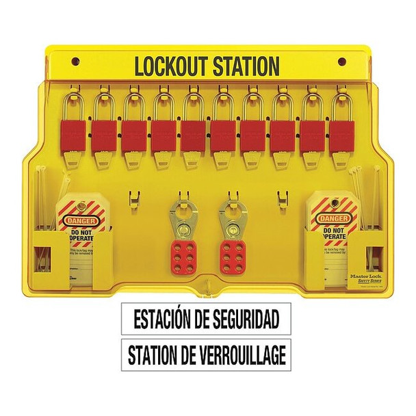 Master Lock 10-Lock Aluminum Padlock Station 1483BP1106