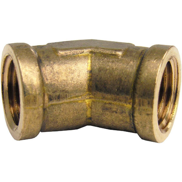 Lasco 1/4 In. FPT x 1/4 In. FPT 45 Deg. Brass Elbow (1/8 Bend) 17-9045