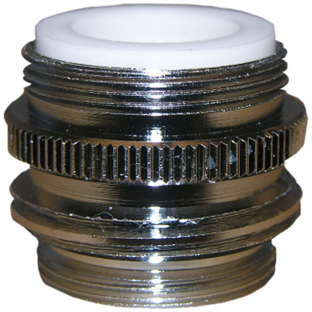 Lasco No Lead Dual Thread Male Faucet Adapter, Chrome-Plated 09-1451NL