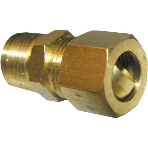 Lasco 1/2 In. C x 3/8 In. MPT Brass Compression Adapter 17-6849