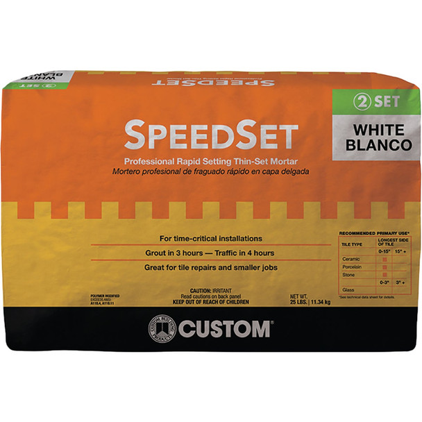 Custom Building Products 25 Lb. White SpeedSet Fortified Thin-Set Mortar SDSW25