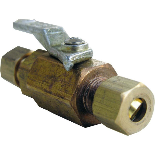 Lasco 1/4 In. C x 1/4 In. C Brass Compression Ball Valve 17-0995