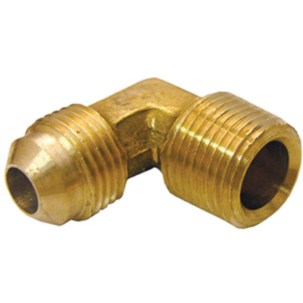 Lasco 1/2 In. MFL x 3/8 In. MPT 90 Deg. Flare Brass Elbow (1/4 Bend) 17-4947