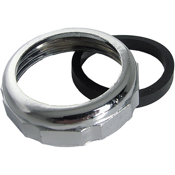 Lasco 1-1/4 In. x 1-1/4 In. Chrome Plated Slip Joint Nut and Washer 03-1819