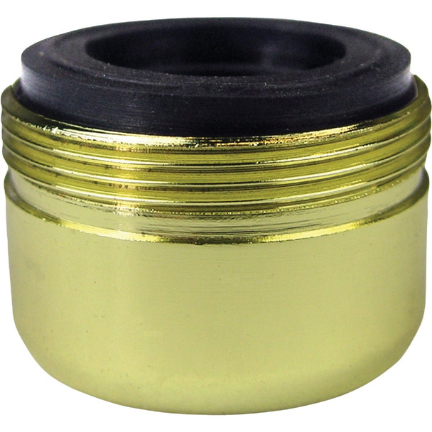 Lasco 1.2 GPM 55/64 In. Male Dual Thread Aerator, Polished Brass 09-8973