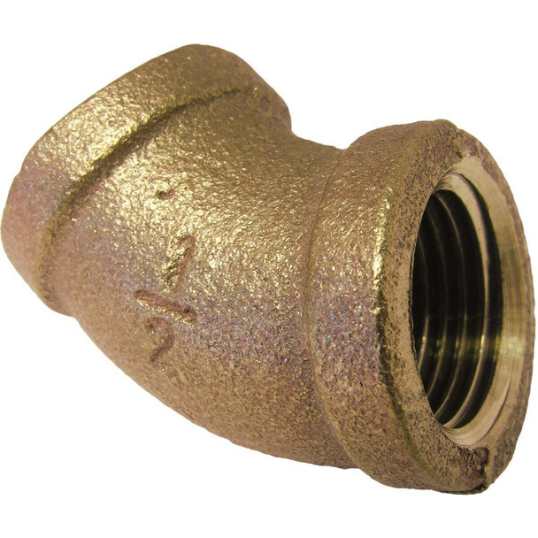 Lasco 1/2 In. FPT x 1/2 In. FPT 45 Deg. Brass Elbow (1/8 Bend) 17-9049