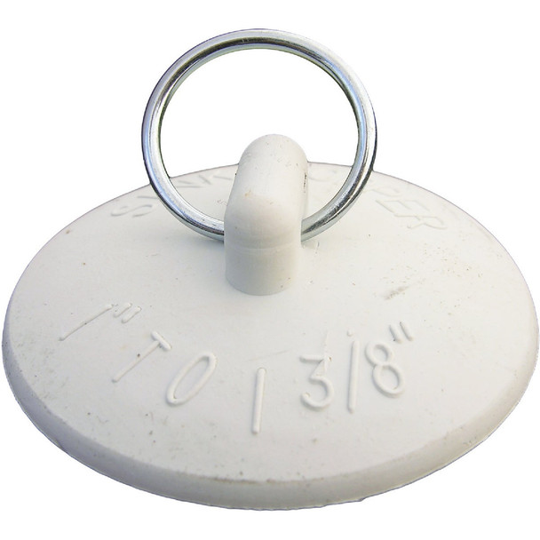 Lasco 1 In. to 1-3/8 In. White Sink Rubber Drain Stopper 02-3231