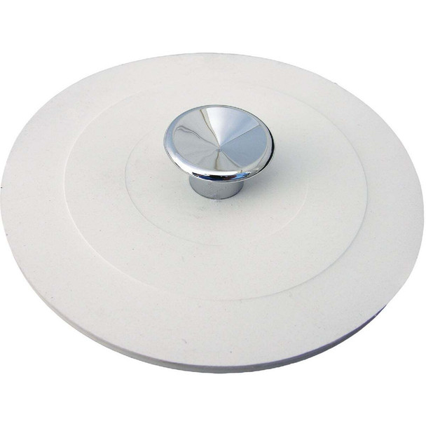 Lasco 4-1/8 In. Dia. White Rubber Disposer Stopper 02-4013