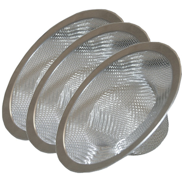 Lasco Assorted Size Stainless Steel Drain Strainer (3-Pack) 03-1388