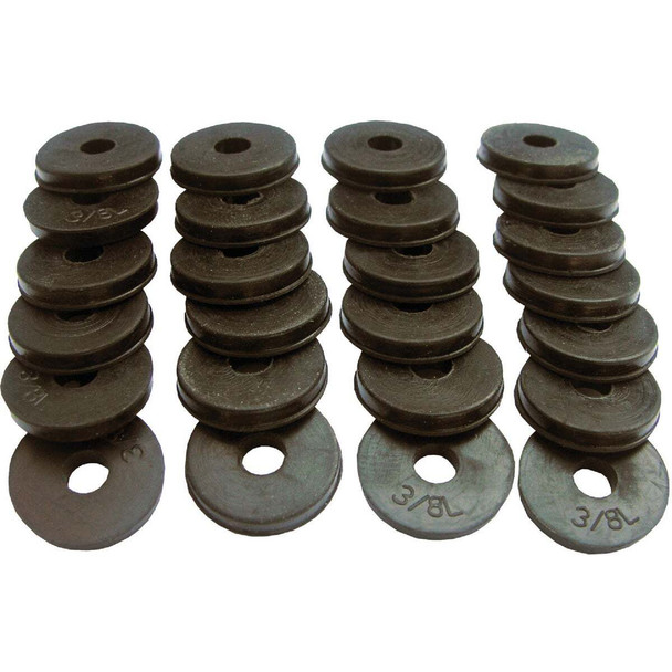 Lasco 11/16 In. Black 3/8L Flat Bibb Faucet Washer (25 Ct.) 02-1269