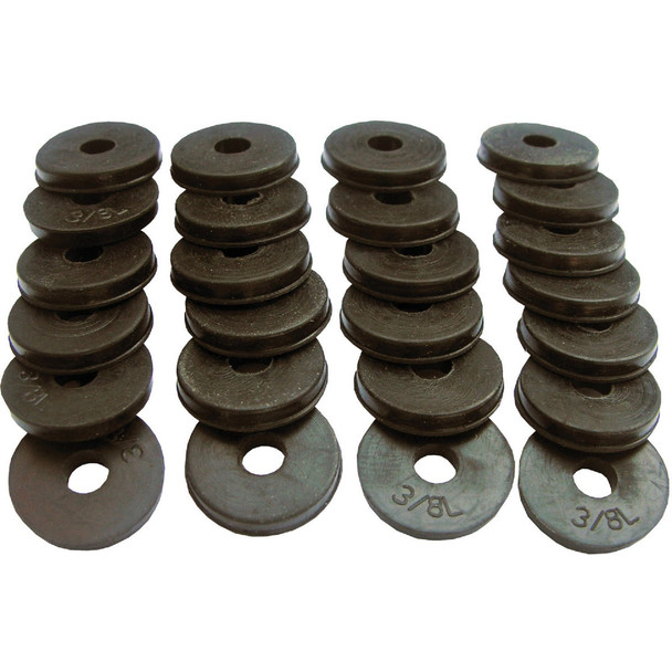Lasco 11/16 In. Black 3/8L Flat Bibb Faucet Washer (25 Ct.) 02-1269