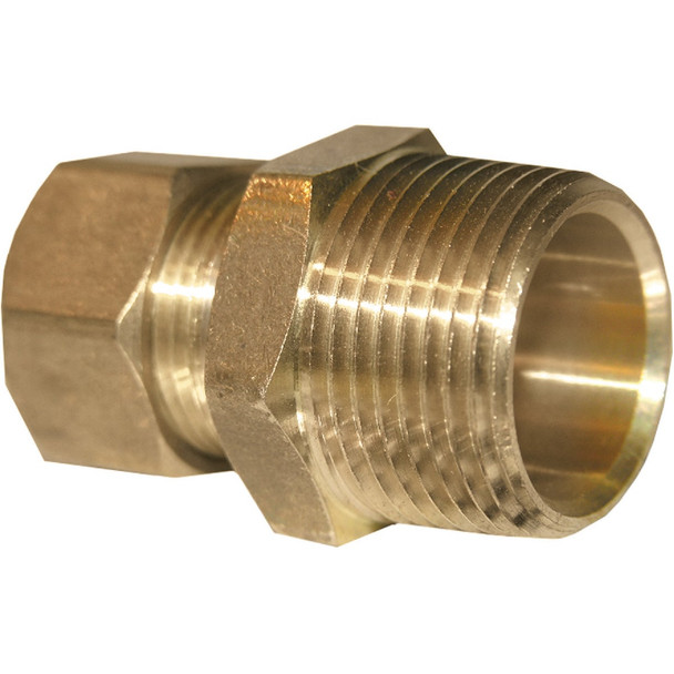 Lasco 5/8 In. C x 3/4 In. MPT Brass Compression Adapter 17-6861