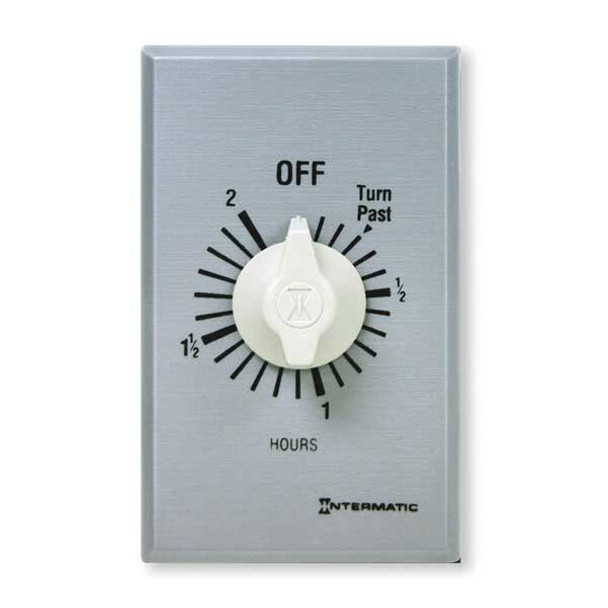 Intermatic Timer,Spring Wound,2 Hr,SPST,Silver FF2H
