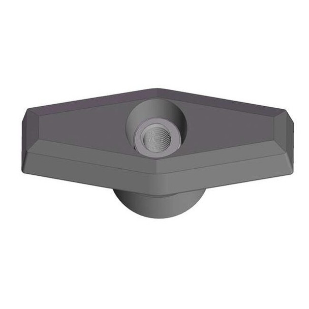 T Knob, 5/16-18 Thread Size, 1"L, Thru, Locking Tap, Steel