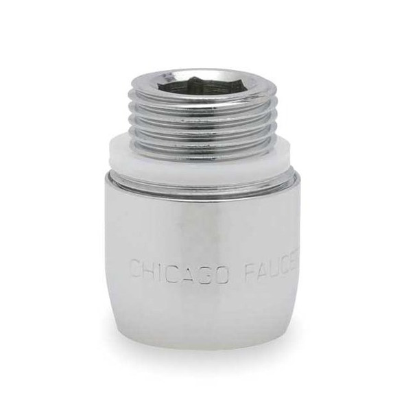 Chicago Faucet Aerated Outlet,Brass,3/8 in - 18,Chrome E3-2JKABCP
