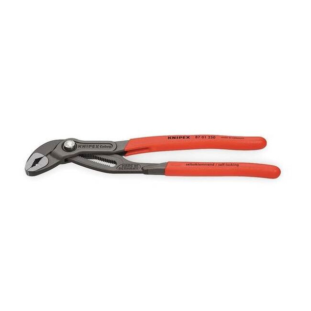 Knipex 10 in V-Jaw Water Pump Plier Serrated, Plastic Grip 87 01 250 SBA