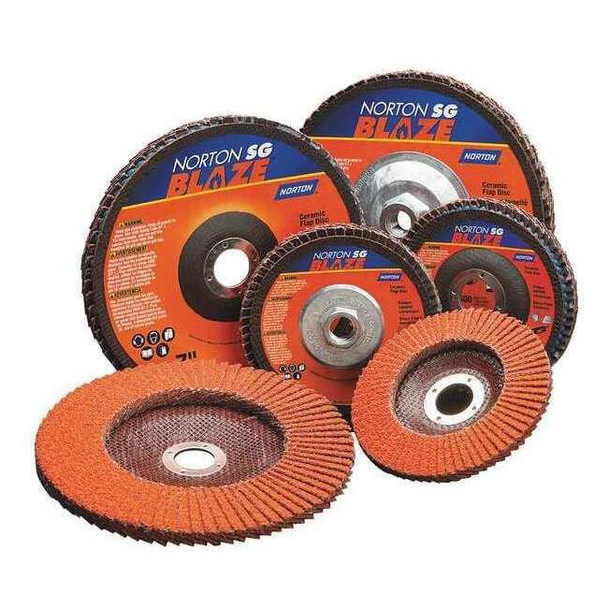 Norton Abrasives Arbor Flap Disc, 4-1/2, 36, Extra Coarse 66261183486