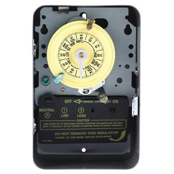 Intermatic Electromechanical Timer,24 hr,Gray,Metal T101