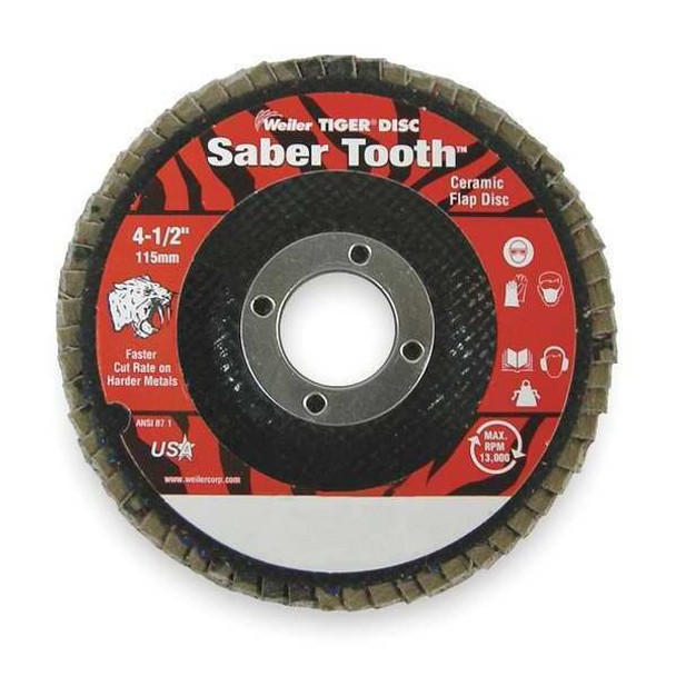 Weiler Arbor Flap Disc, 4-1/2, 36, Extra Coarse 98107