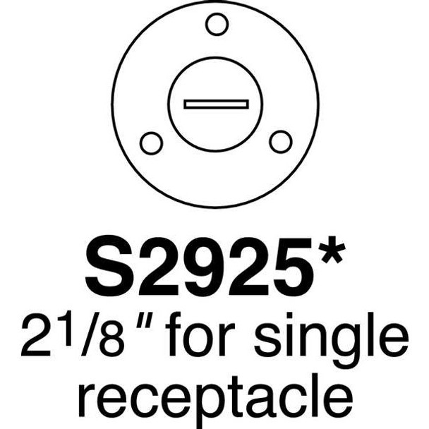 Hubbell Wiring Device-Kellems Box Cover, Floor Box Type, 1 Gang, Brass S2925