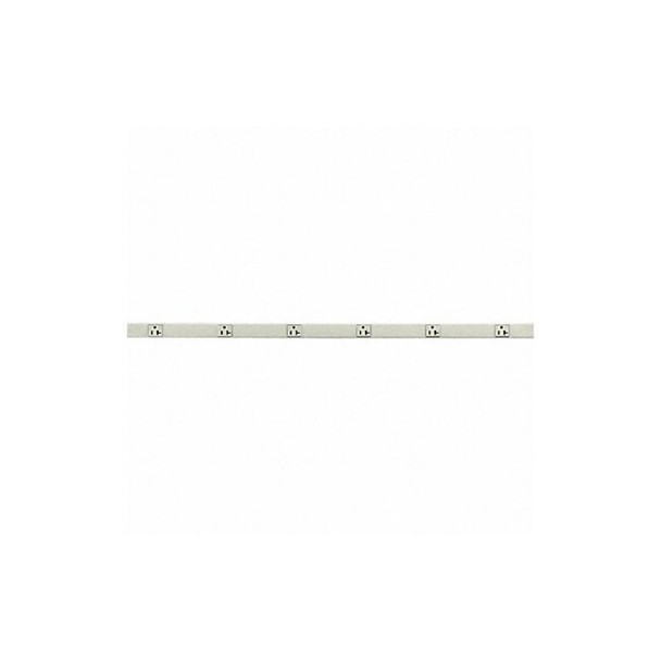 Hubbell Wiring Device-Kellems Prewired Raceway,6 Outlets,Ivory HBL24GB306IV