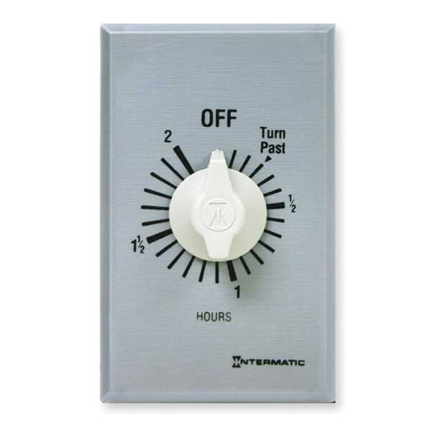 Intermatic Timer,Spring Wound,2 Hr,SPDT,Silver FF32H