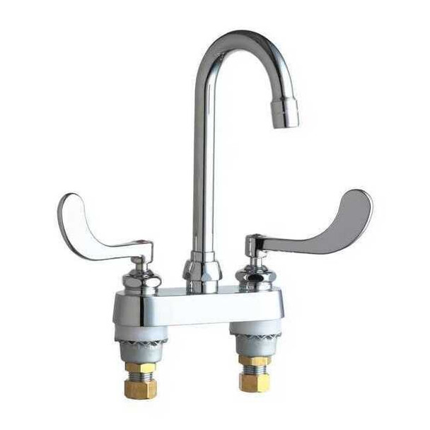Gooseneck Kitchen/Bathroom Faucet, Manual, 4" Mount, 2 Hole Commercial