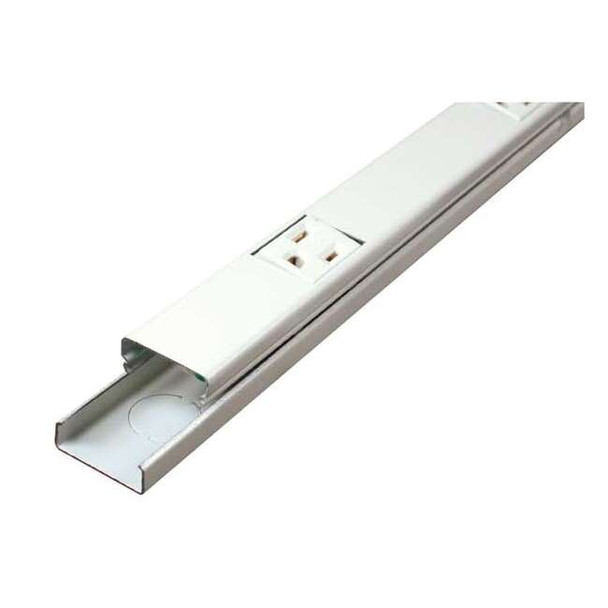 Legrand Prewired Raceway,12 Outlets,Aluminum V20GB606