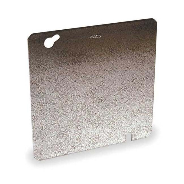 Raco Box Cover, Square Box Type, 2 Gang, Galvanized Zinc, Blank Cover Type 832SP