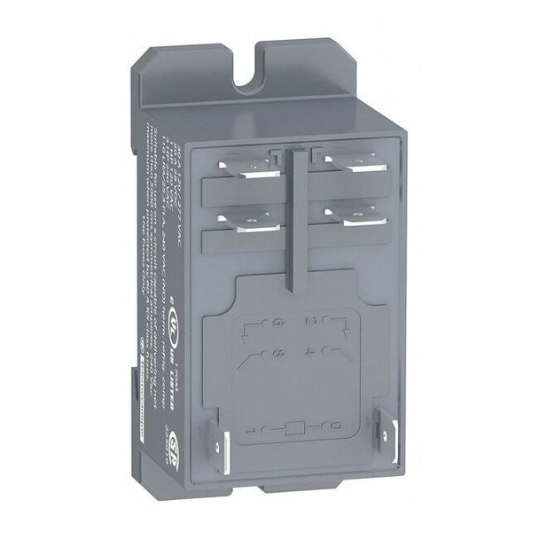 DIN Rail & Top Flange, Enclosed Power Relay, Square, 30 A, 6 Pins, Tab