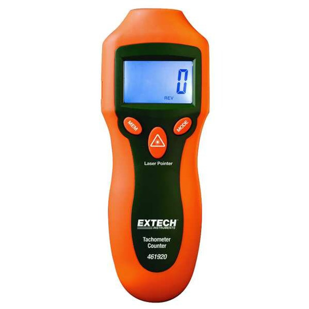 Extech Laser Tachometer,2 to 99,999 rpm 461920