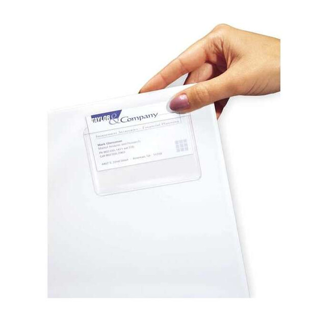 C-Line Products Business Card Holder,Clear,2 7/16"H,PK10 70257