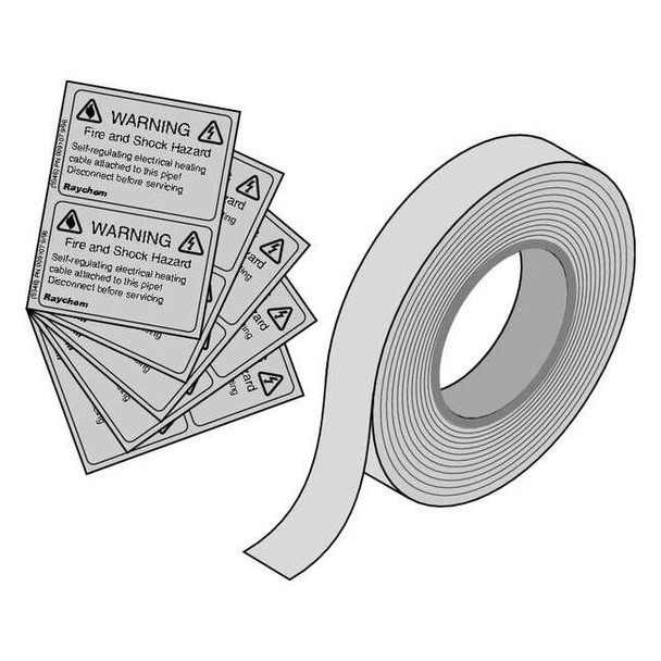 Raychem Application Tape,66',10 Elec Trace Labls 062231-000