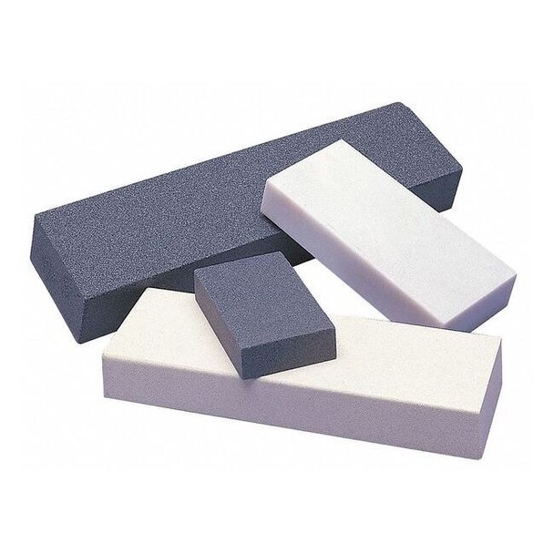 Combination Grit Benchstone, 5 in W, 2 in L, 3/4 in H, Silicon Carbide, Gray