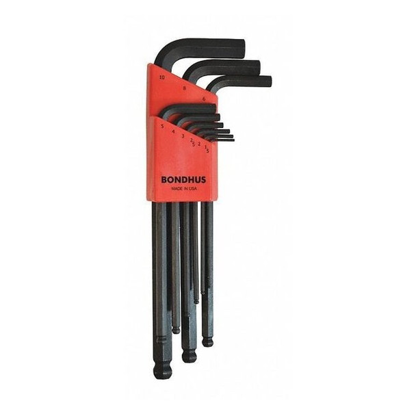Bondhus 9 Piece Metric L-Shape Hex Key Set, 10999 10999
