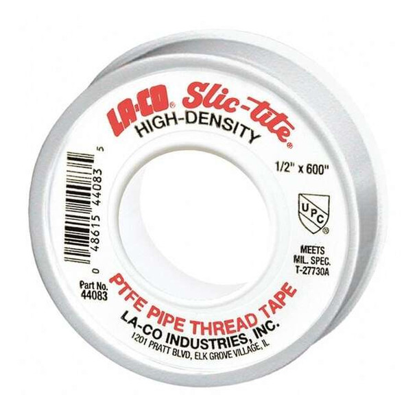 Markal Thread Sealant Tape,PTFE,600 in. L,White 44083