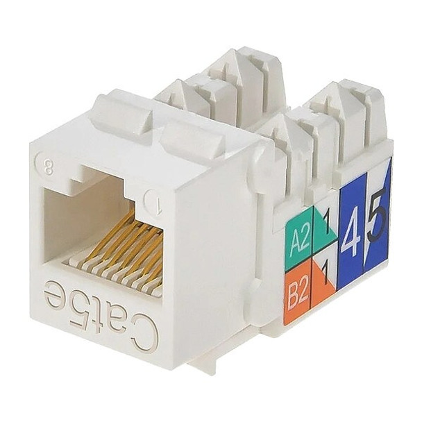 Monoprice Keystone Jack,0.75 in,White 5376 Monoprice Keystone Jack,0.75 in,White 5376