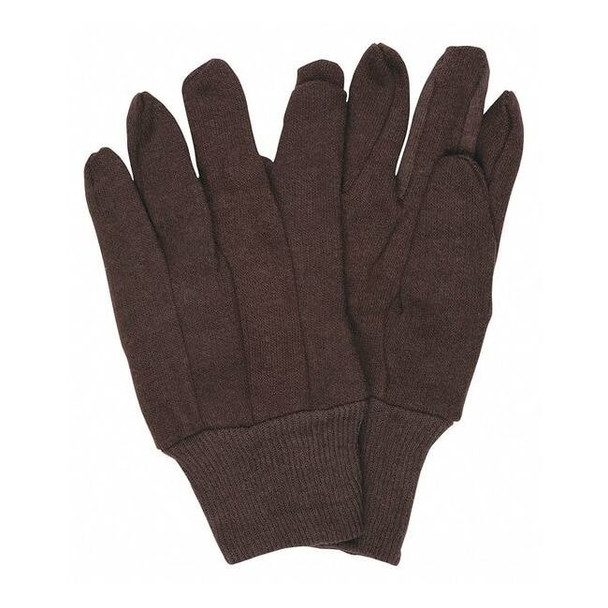Mcr Safety Knit Gloves, Aluminum, Plastic, None Uncoated, Brown, L, 12 PK 7100P