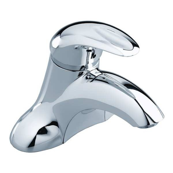 Manual Low Arc Bathroom Faucet, 4" Mount, Chrome 3 Hole