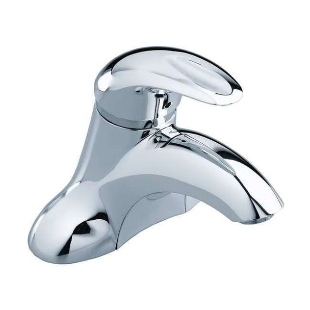 Manual Low Arc Bathroom Faucet, 4" Mount, Chrome 3 Hole