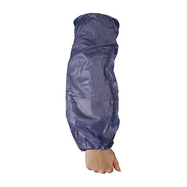 Disposable Sleeves, 6 mil, Vinyl, 18 in L, One Size, Blue, sold in pairs, 12PK