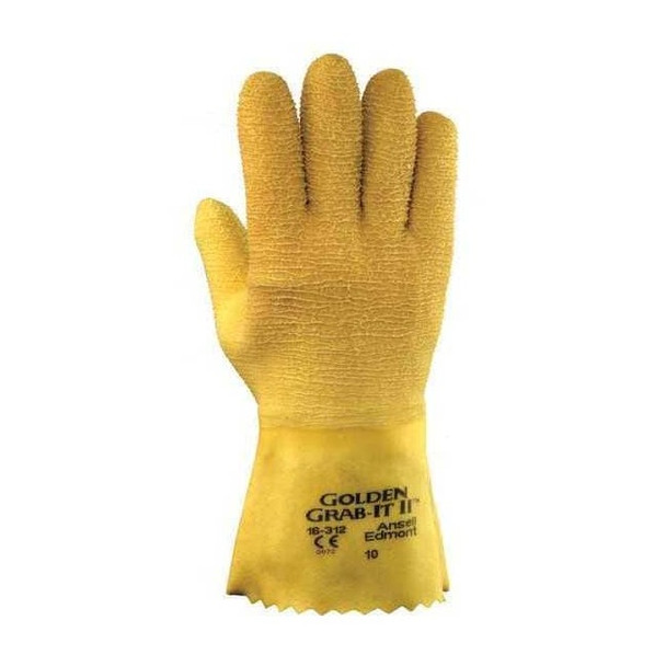 Edge Cut-Resistant Coated Gloves, Cut Level A2 ,Latex ,Crinkled ,10 1 PR 16-312